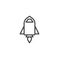 Start up rocket outline icon
