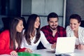 Start Up Team Of Freelancers In The Office Planning Royalty Free Stock Photo