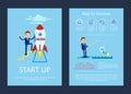 Start Up and Way to Success Vector Illustration