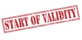 Start of validity red stamp