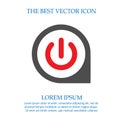 Start vector icon eps 10. Power button Royalty Free Stock Photo