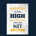 Success formula poster design. Vector phrase on light background. Best for posters, cards design, social media banners. Royalty Free Stock Photo