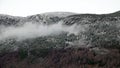 A misty mountain in Garmo in Oppland in Norway