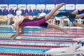 Start of women freestyle swimming competitions