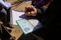 Register Palestinian citizens in preparation for the parliamentary and presidential elections next May