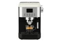 Brewing fresh espresso with modern machine, perfect morning ritual for coffee lovers everywhere Royalty Free Stock Photo