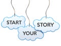 Start your story on cloud banner