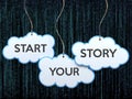 Start your story on cloud banner