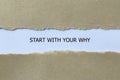 start with your why on white paper Royalty Free Stock Photo