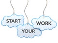 Start your work on cloud banner