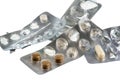 Started packing pills closeup Royalty Free Stock Photo
