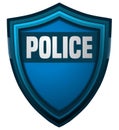 Police Shield, Vector Illustration isolated on White Background.