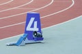 Starting block in track and field Royalty Free Stock Photo