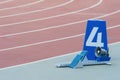 Starting block in track and field Royalty Free Stock Photo