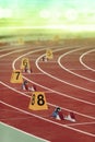 Starting block in track and field Royalty Free Stock Photo