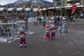 Starting early - young children skiers at Whistler Village