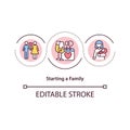 Starting family concept icon