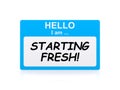 Starting fresh tag Royalty Free Stock Photo