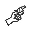 Outline Icon - Starting gun Royalty Free Stock Photo