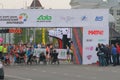 On starting line handbiker. Kazan, Russia Royalty Free Stock Photo