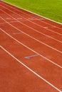 The starting lines at stadium. Royalty Free Stock Photo