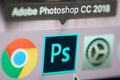 Starting photoshop application on computer