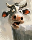 Startled French Hillbilly Cow: The Surprising Expression of a Bi