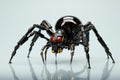 Startling image of a large spider perched on top of a table, showcasing the presence of this creepy arachnid on everyday furniture