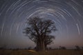 Startrail at Baines campsite Royalty Free Stock Photo