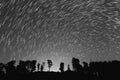 Startrails in black and white Royalty Free Stock Photo