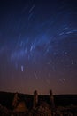 Startrails over an ancient ruin