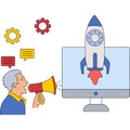 Startup Advertising Illustration