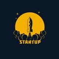 Startup banner, vector template