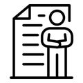 Startup benefit icon, outline style