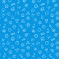 StartUp blue seamless vector pattern. Business background Royalty Free Stock Photo