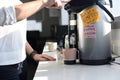 Startup Business People Making Coffee During Office Break Time Royalty Free Stock Photo