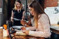 Startup business team brainstorming, using the laptop reading the documents working together in office Royalty Free Stock Photo