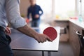 Startup business team playing ping pong tennis Royalty Free Stock Photo