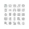 Startup and Development line icon set, business symbols collection, illustrations.