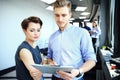 Startup Diversity Teamwork Brainstorming Meeting Concept.Business Team Coworkers Analyze Finance Report Laptop.People Royalty Free Stock Photo