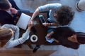 Startup Diversity Teamwork Brainstorming Meeting Concept.Business Team Coworkers Shaking hands after meeting.People Working Royalty Free Stock Photo