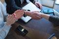 Startup Diversity Teamwork Brainstorming Meeting Concept.Business Team Coworkers Shaking hands after meeting.People Working Royalty Free Stock Photo