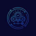 startup and entrepreneurship icon with light bulb