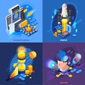 Startup Entrepreneurship Isometric Icons Concept Royalty Free Stock Photo