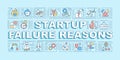 Startup failure reasons word concepts banner