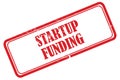 startup funding stamp on white