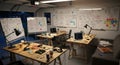 Startup garage workspace for software developers Royalty Free Stock Photo