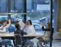 Startup Group of young business people throwing documents Royalty Free Stock Photo