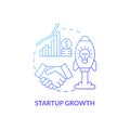 Startup growth blue gradient concept icon Royalty Free Stock Photo