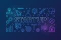 Startup horizontal colored illustration. Vector start-up banner